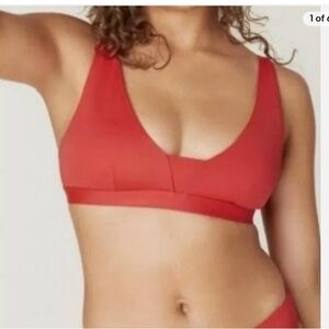 Andie swim red bikini top: The Tahiti Top size large